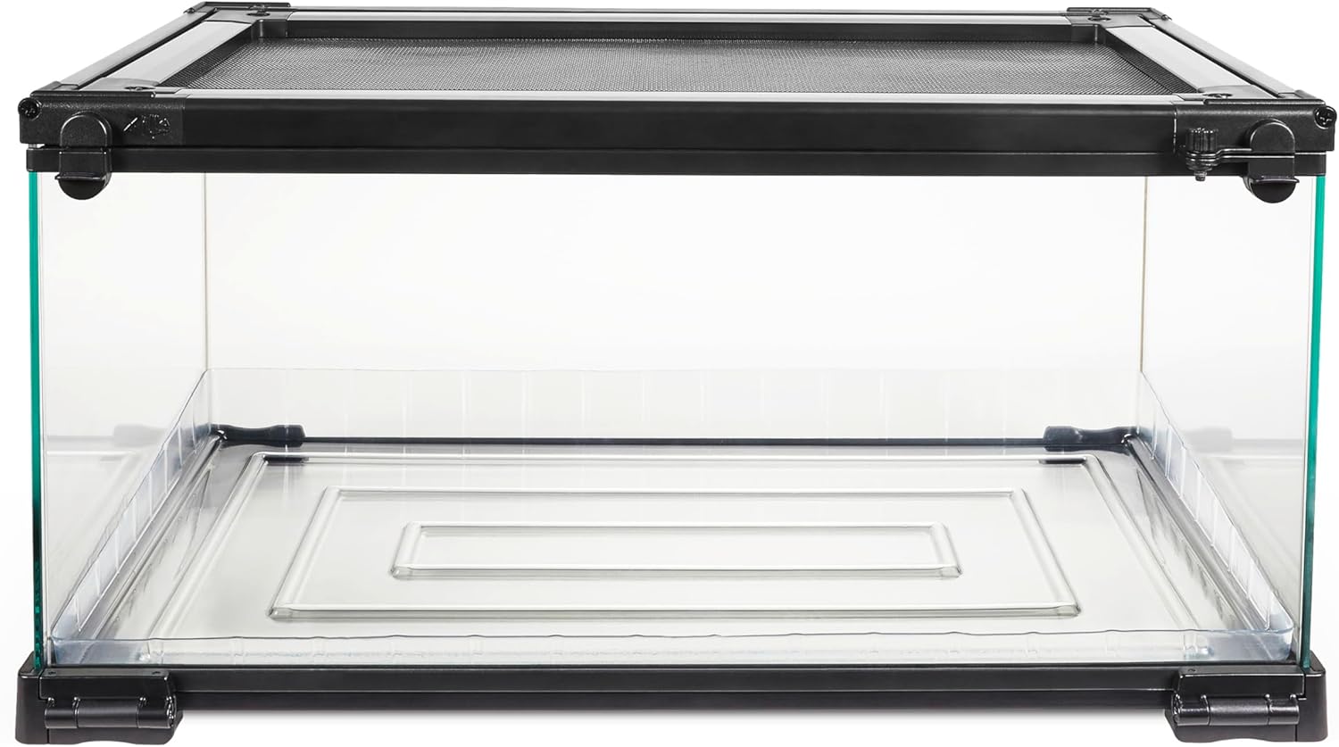 Zilla QuickBuild Reptile 10 Gallon Glass Terrarium Habitat with Bedding Tray For Geckos, Snakes, Lizards, Frogs, Turtles, and Tortoises, 20" x 12" x 10" - FurryFun