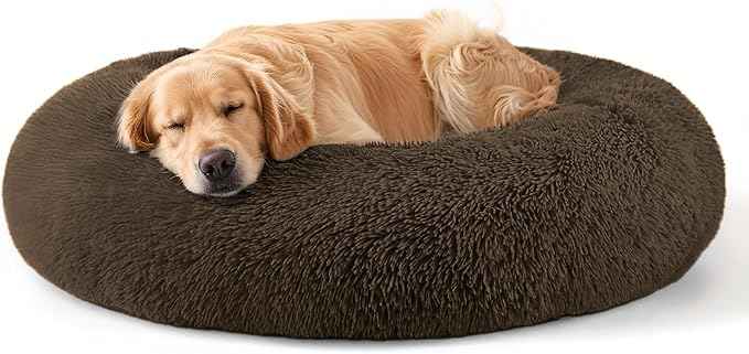 Dog Beds Large Sized Dog and Cats, 32in Pet Beds for Large Pet, Washable Indestructible Extra Large Dog Bed (Coffee)