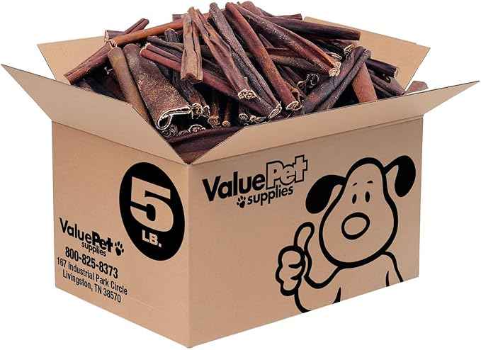 ValueBull Collagen Sticks for Dogs, Varied Shape & Size Chews, Natural Long-Lasting Dog Treats, 5 Pound Bulk Pack - Supports Joints, Skin & Coat with Chondroitin & Glucosamine