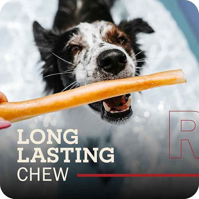 Redbarn Pet Products All-Natural Small 6" Beef Collagen Sticks for Dogs - Long Lasting Low-Odor Alternative to Traditional Rawhide & Bully Sticks - Supports Healthy Joints, Skin, & Coat - 5 Pack