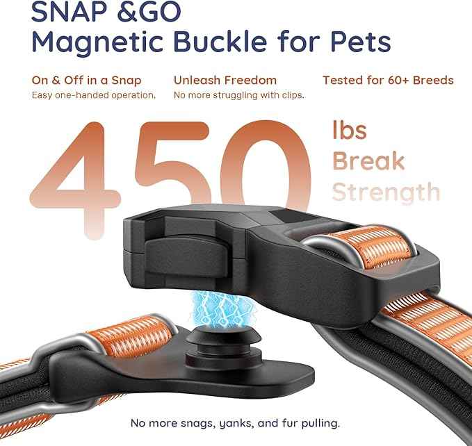 WhoseID Premium AirTag Dog Collar - Air Tag Small Dog Collar | Fur-Safe Magnetic Buckle | IPX8 Waterproof Reflective Dog Collar with AirTag Holder