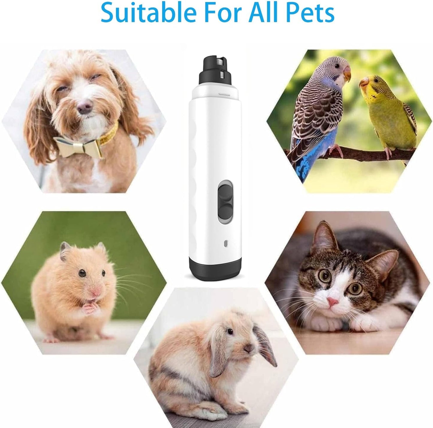 Silent Groom Pro Nail Grinder, 2025 New Dog Nail Trimmer, Rechargeable Pet Nail Grinder, Quick Dog Nail Trimmers, Pet Paws Grooming Smoothing Tool for Dogs and Cats