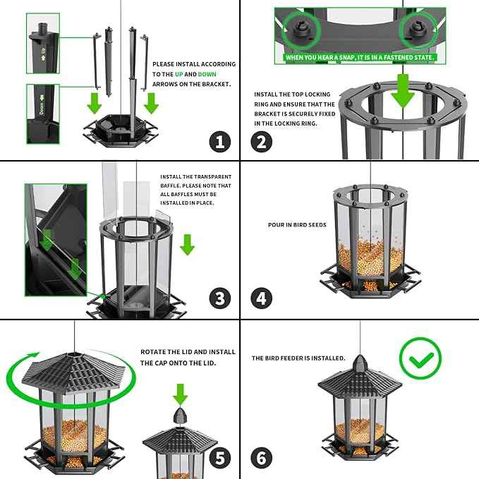 Birdream 2 Pack Bird Feeders for Outdoor Hanging, Retro Pagoda Design Fun Installation Bird Feeder, Attracting Wild Birds Chickadees Goldfinches Cardinals Finches and Sparrows
