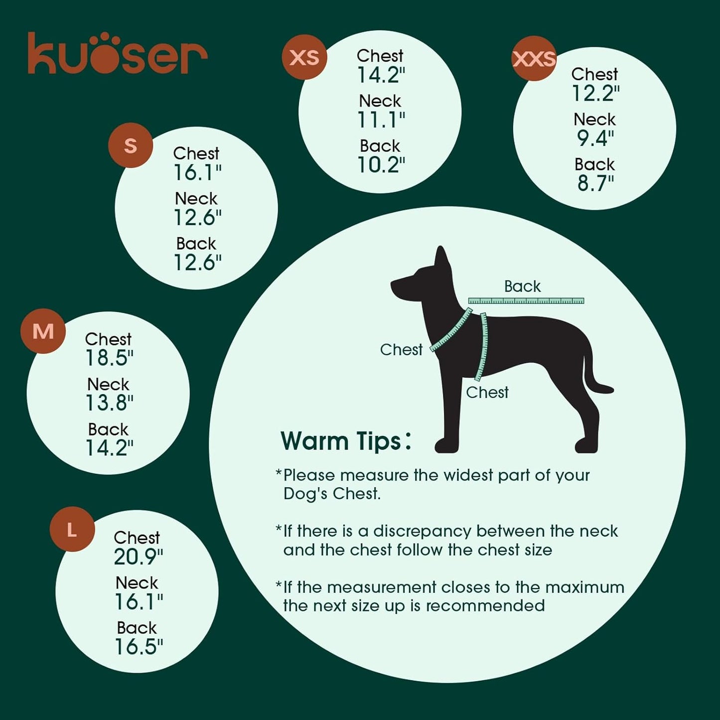 Kuoser Dog Fleece Vest,Warm Plaid Dog Sweater with Leash Hole,Soft Turtleneck Winter Pet Jacket Dogs Coat Pullover for Small Medium Dogs Cats,Spring Fall Cold Weather Christmas Outfit,Black XS