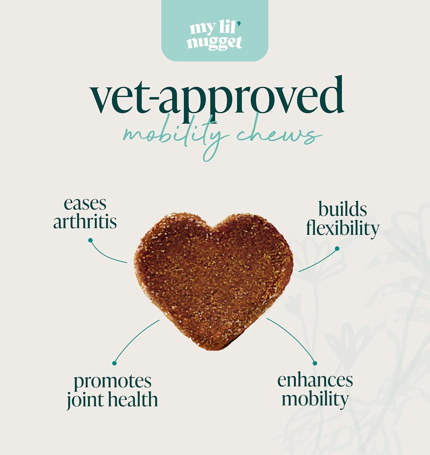 My Lil’ Nugget – Dog Calming & Mobility Support Bundle | Calming Chews for Dogs with DHA & Lion’s Mane | Hip & Joint Supplement with Glucosamine & Hemp | Anxiety Relief & Joint Health – 2 Pack