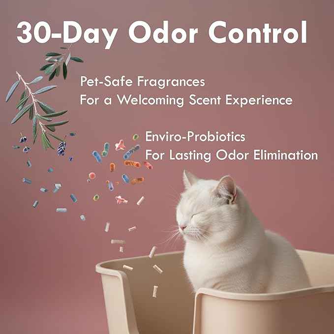 Lady N Tofu Cat Litter, Strong Clumping Ultra Absorbent Natural Litter, Dust-Free Low Tracking Cat Litter Pellets, Enviro-probiotic and Activated Carbon for Odor Control 18lb (Boba Tea+ Unscent)