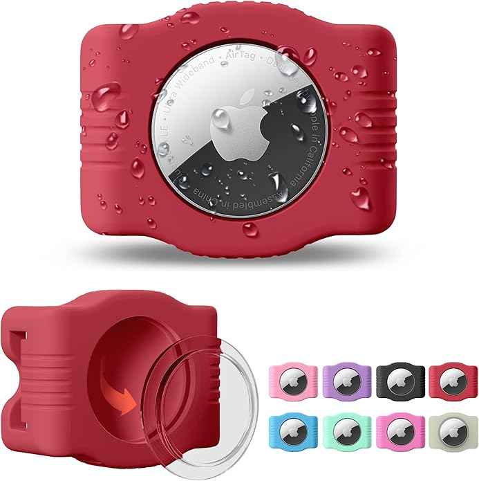 Waterproof AirTag Dog Collar Holder for Apple AirTag QR Code