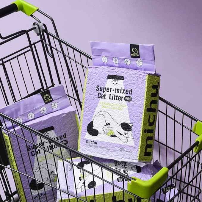 Michu Mixed Tofu Cat Litter, Heavy Duty Flushable Kitty Litter, 5.5Lb/88Oz (2 Pack, Original)
