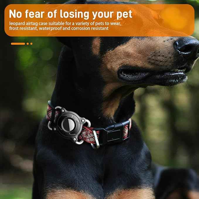 IPURLAR for Airtag | 4 Pack | Dog Airtag Holder|Waterproof-Airtag Dog Collar Holder with Removable Metal Loop,Light Weight fit Width1.2in/ Thick0.18in Airtag Collar Holder