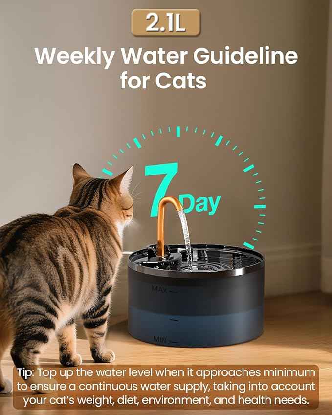 Cat Water Fountain, 71oz/2.1L Cat Fountain for Drinking with Copper Faucet, MISFANS-Designed Pump & Filter, Plastic Automatic Pet Water Fountain Bowl & Dispenser with 3-Pack Replaceable Filters