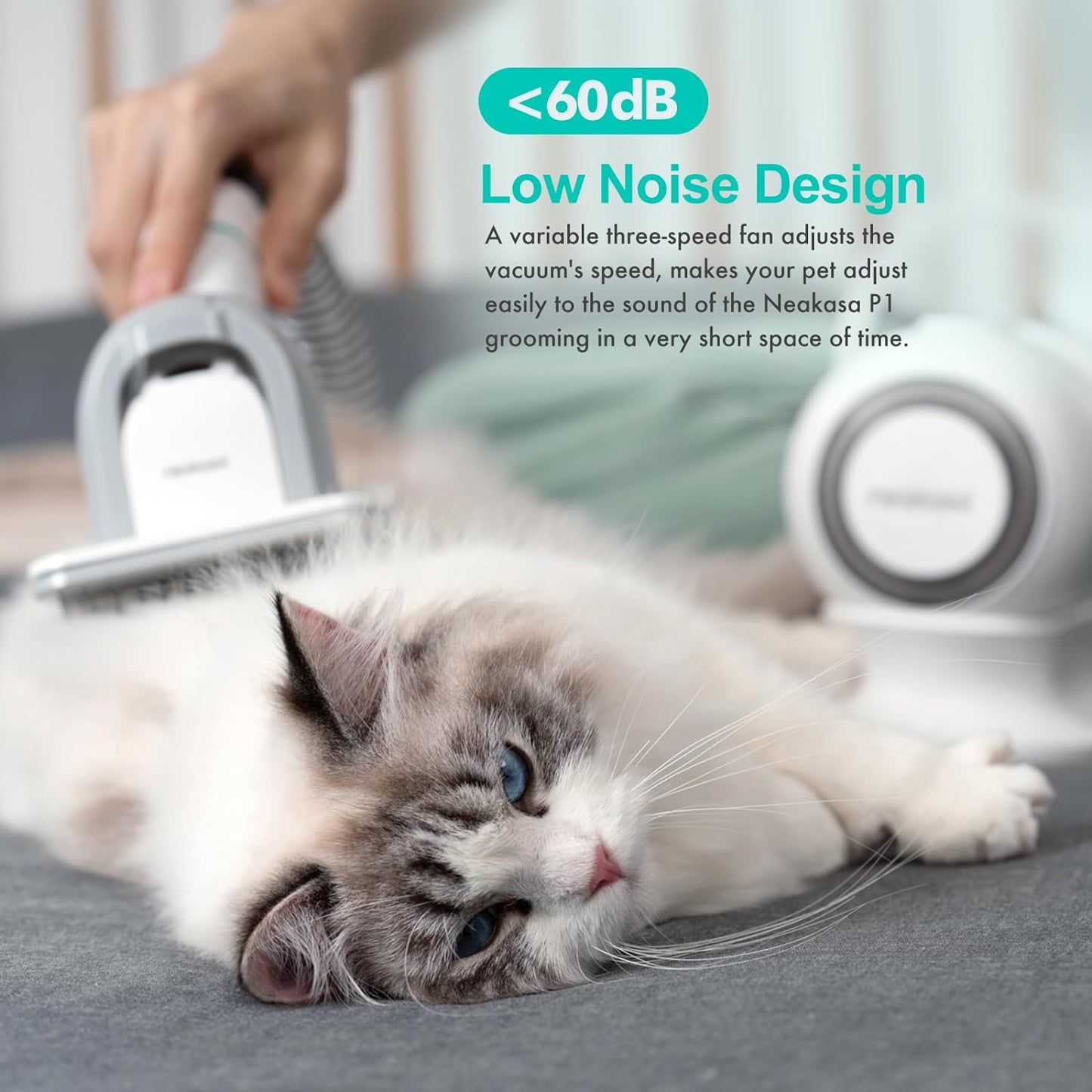 Neakasa P1 Pro Pet Grooming Kit & Vacuum Suction 99% Pet Hair, Professional Clippers with 5 Proven Grooming Tools for Dog and Cat