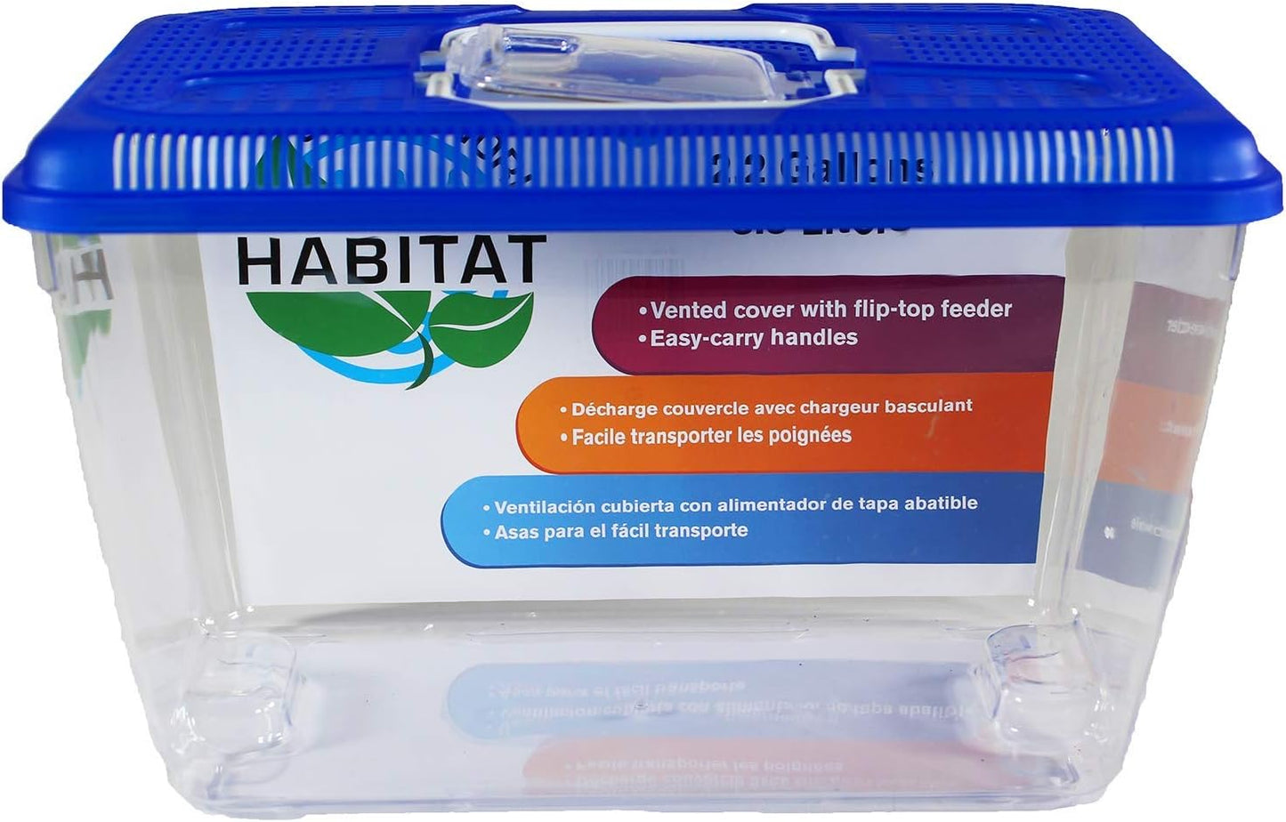 Penn-Plax Small World Habitat – Portable Clear and Transparent Plastic Tank – Excellent for Small Critters and Creatures – Easy to Clean & Handle – 2.2 Gallon, Assorted - FurryFun