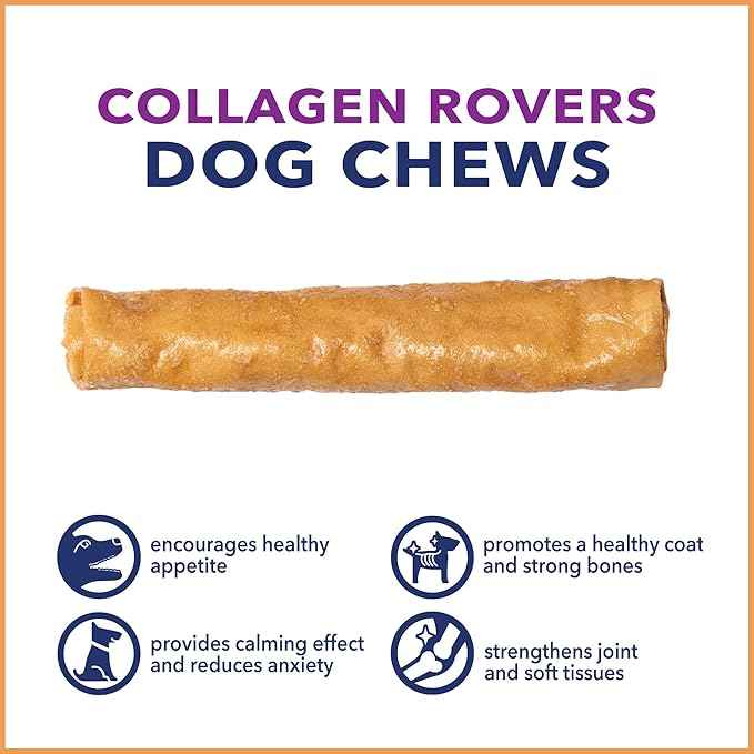 Pet Factory CareChewz Collagen +Plus 9" Rovers Dog Chew Treats - Chicken Flavor, 3 Count/1 Pack