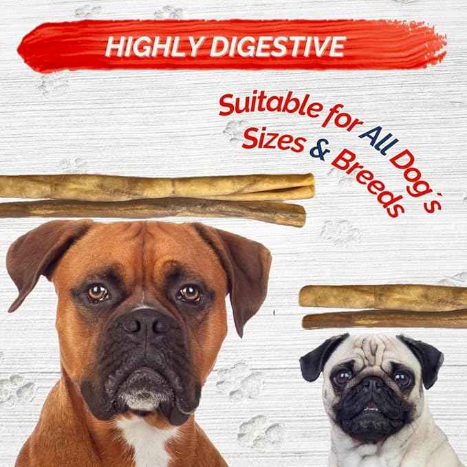 Natural Collagen Sticks for Dogs 15 Pack - 6 Inches – Long-Lasting Alternative to Bully Sticks, Rawhide-Free Collagen Chews with Chondroitin & Glucosamine for Joint Support & Dental Health