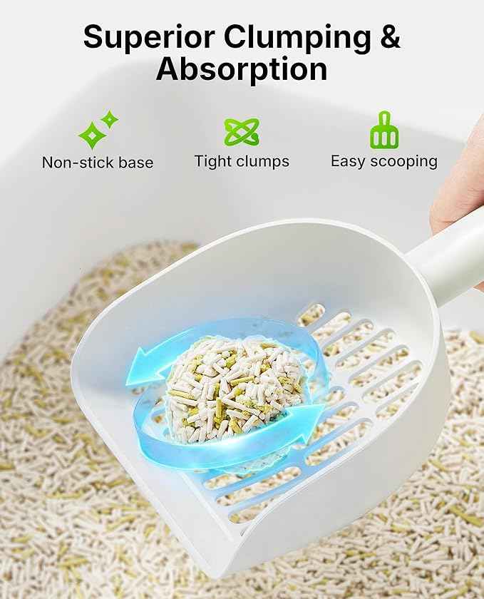 PETKIT Tofu Cat Litter, Superior Clumping Flushable, 100% Natural Ingredients Plant Cat Litter, Urine pH Detection Tofu Litter, Dust-Free,Low Tracking and Odor Control