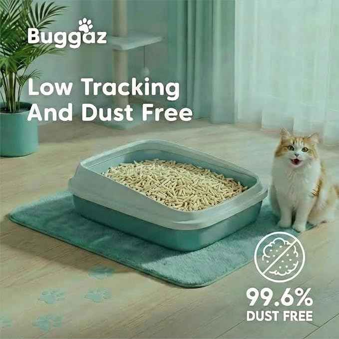 Premium Tofu Cat Litter-18lbs |Natural, Compostable, Flushable, Low Tracking, Unscented Fast Clumping & Ultra Absorbent | Dust-Free, Water-Soluble & Odor Control Litter 6lbs×3 Bags