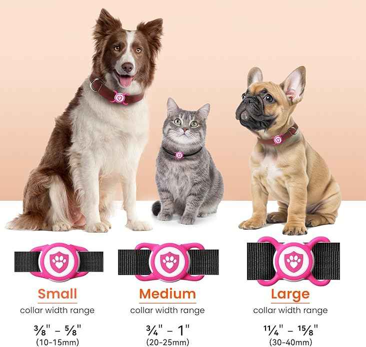 Waterproof AirTag Dog Collar Holder for Apple AirTag QR Code