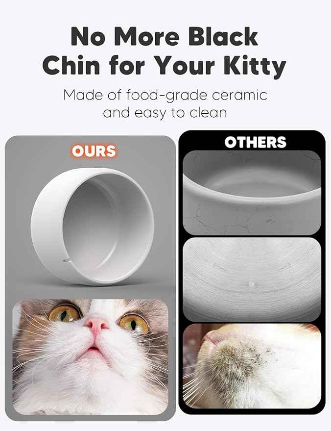 WOPET Premium Ceramic Cat Water Fountain W03 Lite，3L/101oz Automatic Pet Water Fountain for Cats & Dogs, Dishwasher Safe，Luxury Cat Fountain with Ultra-Quiet Pump and Filter & Sponge