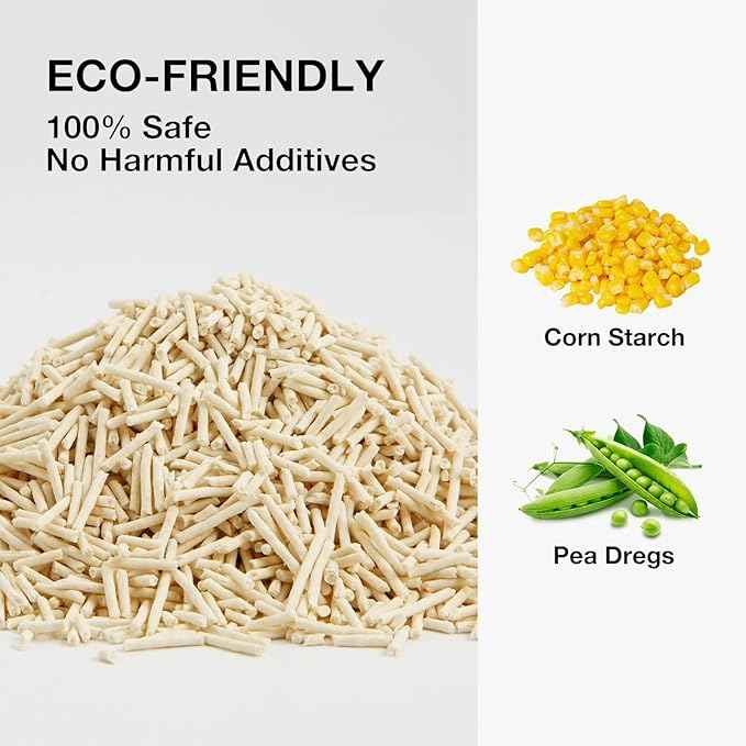 Tofu Cat Litter Clumping, Flushable,Ultra Absorbent and Fast Drying,Solubility in Water,Really Dust-Free Esay Clean,Dust-Free,100% Natural Materials,Less Scattering,33.6lb (5.6lb* 6bags)