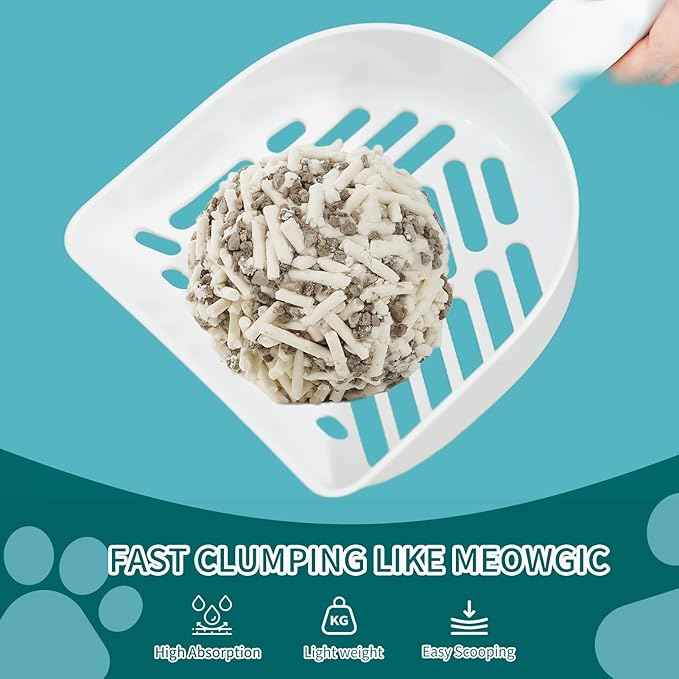 Plant-Based Cat Litter, Odor Control Quick Clumping Tofu Cat Litter, 24 lbs, Low Tracking Dust Control Lightweight Flushable Unscented Natural Kitty Litter