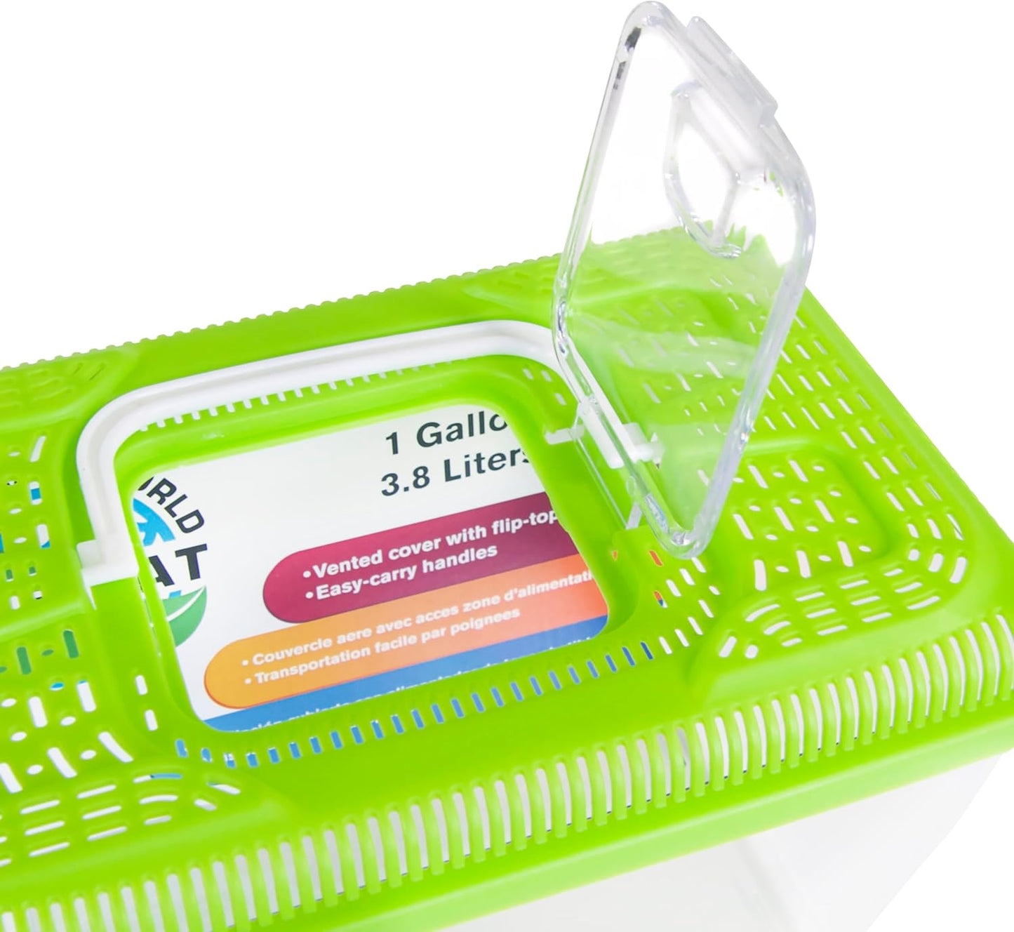 Penn-Plax Small World Habitat – Portable Clear and Transparent Plastic Tank – Excellent for Small Critters and Creatures – Easy to Clean & Handle – 1 Gallon, 10"L x 5.43"W x 6.26"H - FurryFun