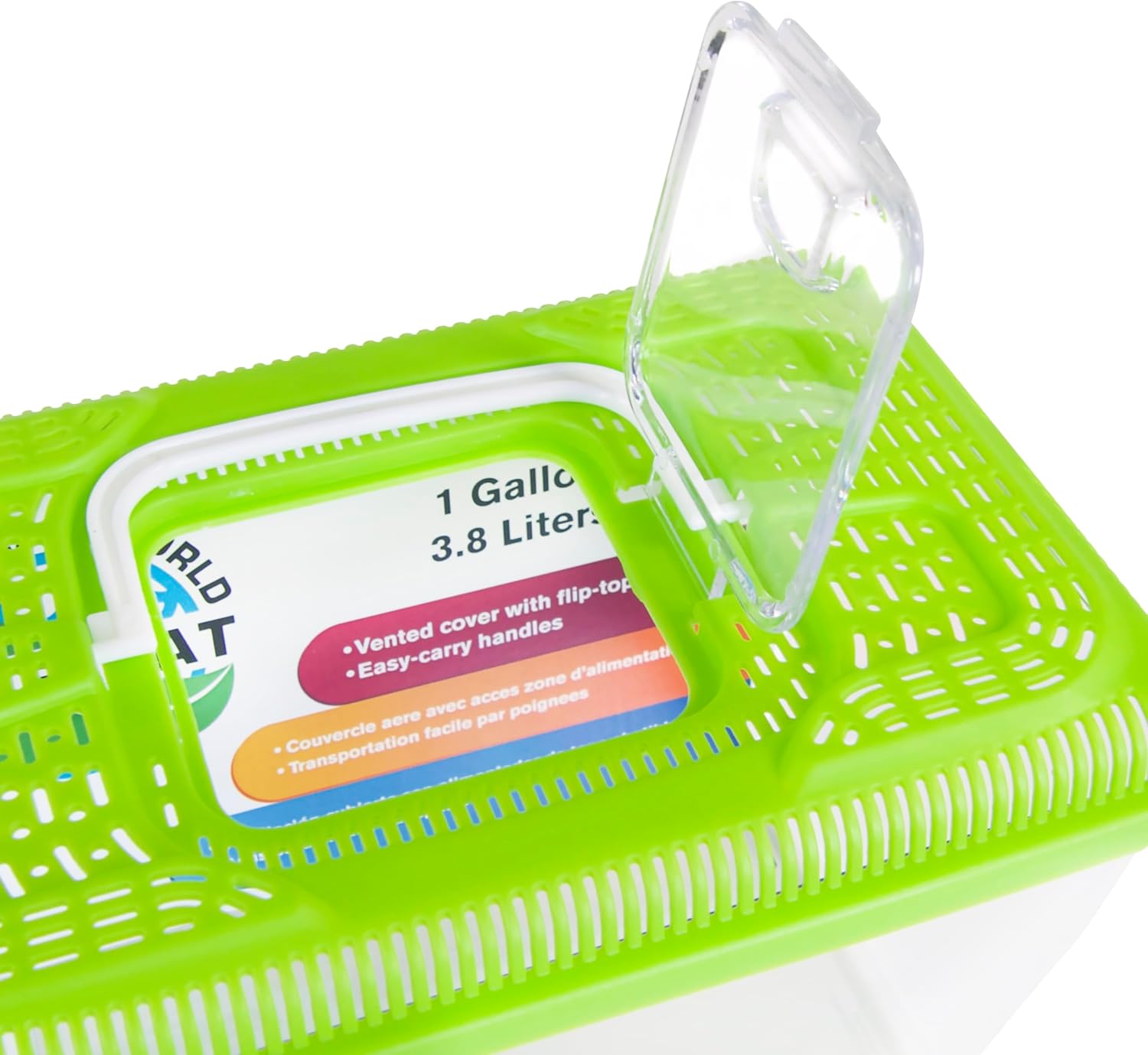 Penn-Plax Small World Habitat – Portable Clear and Transparent Plastic Tank – Excellent for Small Critters and Creatures – Easy to Clean & Handle – 1 Gallon, 10"L x 5.43"W x 6.26"H - FurryFun