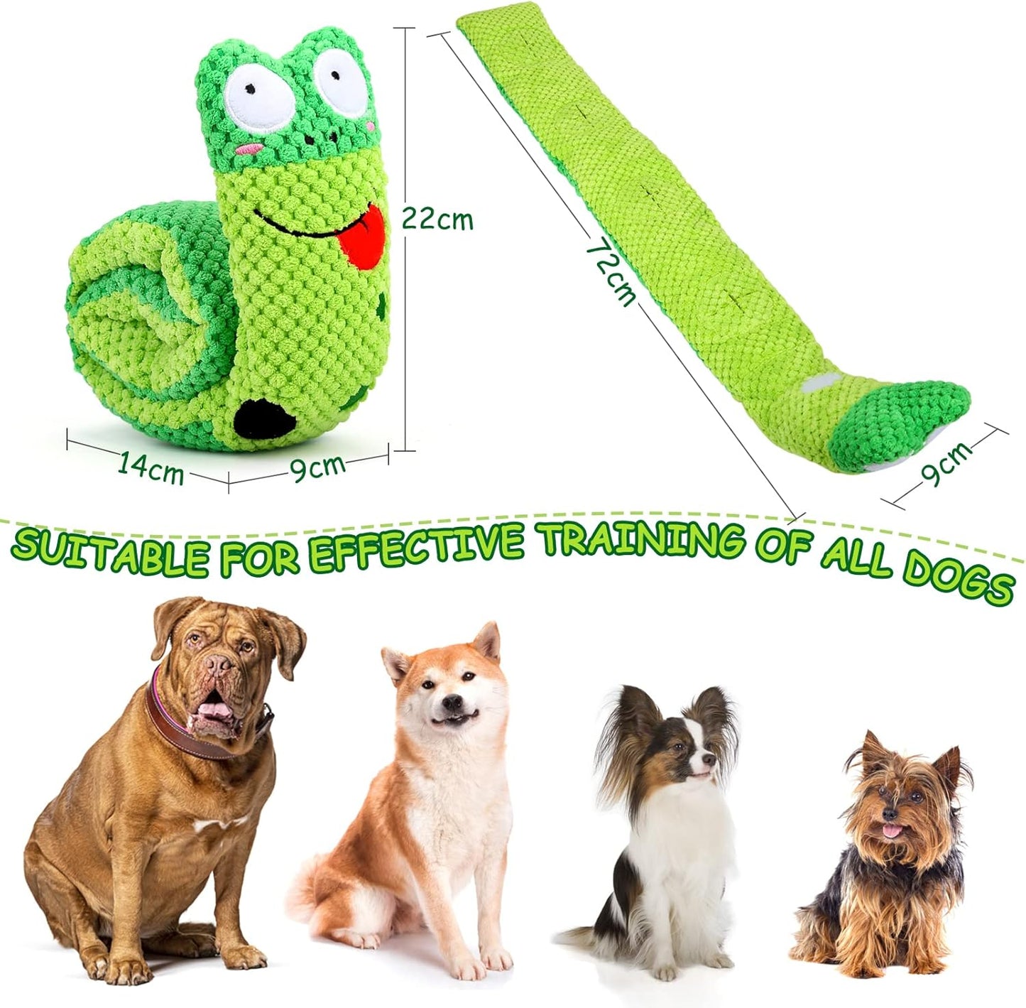 Squeak Dog Toys for Stress Release & Boredom Relief, Dog Puzzle IQ Training, Snuffle Foraging Instinct Training - Suitable for Small, Medium & Large Dogs