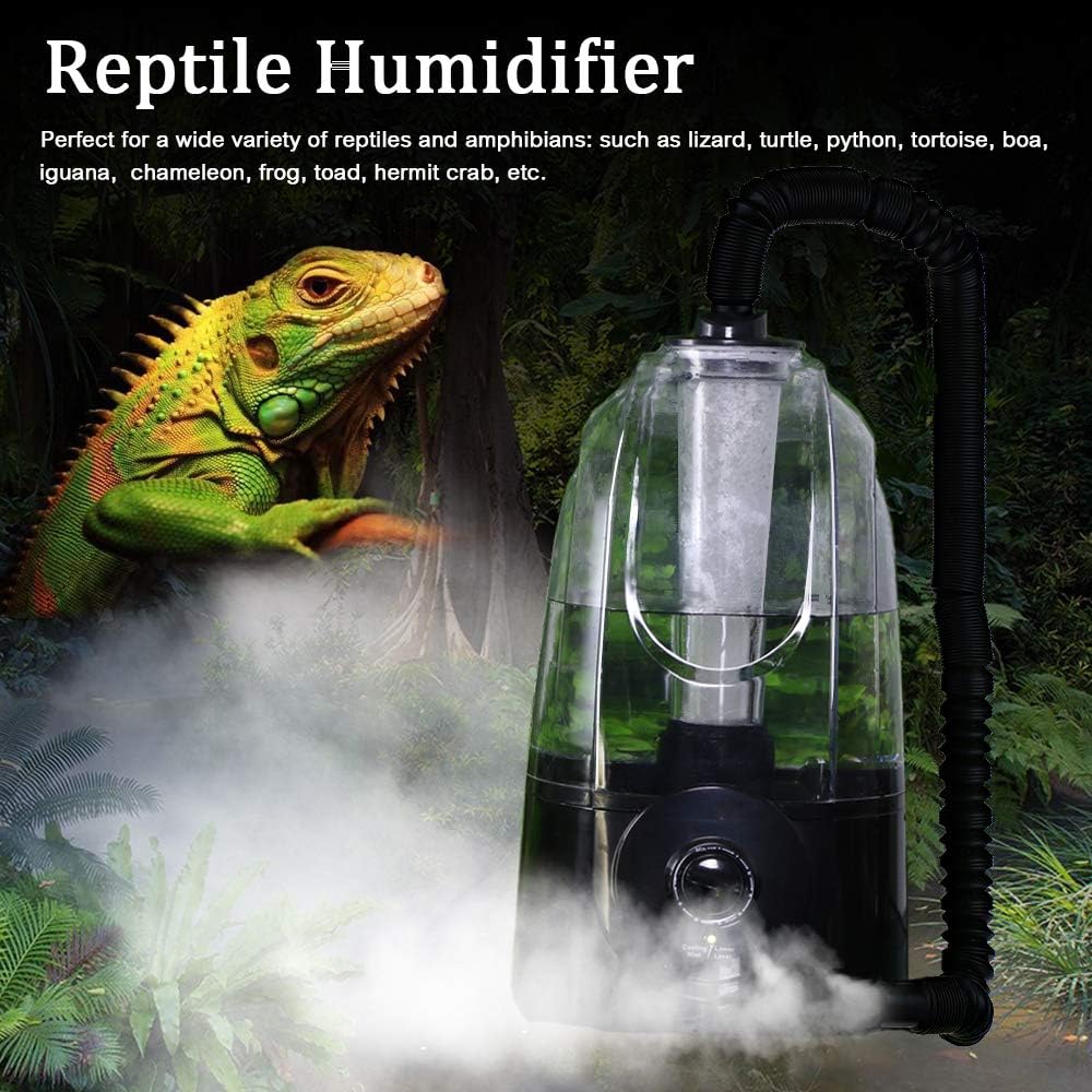Coospider 3.8L Reptile Fogger Mister, Quiet Reptile Humidifier for Reptiles Tank, Terrarium Humidifiers with Extended Tube, Automatic Reptile Misting System for Reptiles Amphibians Herps Vivarium - FurryFun