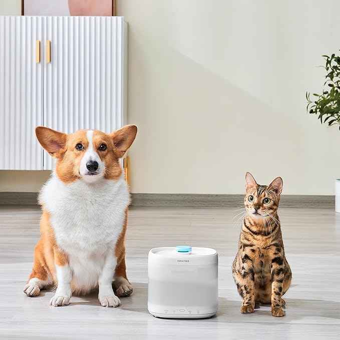 PAWGETHER® 4 Pcs Cat Water Fountain Filter Compatible with 67oz / 2L Dog Water Fountain P3/P3s/P3SU Pet Water Fountain Replacement Filter