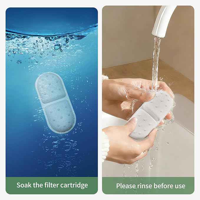 Apauk 4 Pack Replacement Filters/Sponges - Individually Packaged-Applicable to Cat Water Fountain Stainless Steel 108oz/3.2L, APAUK Automatic Pet Fountain Dog Water Dispenser