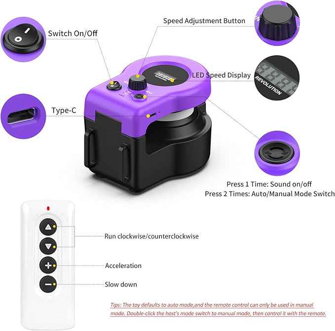 Pet Deluxe Interactive Cat Toys for Indoor Cats, Cat Treadmill Auto/Remote Control DIY Cat Mouse Hunting Toys, Keep Bored Kitten Dog Entertained to Chase, Feather Toy to Exercise Wheel-Purple