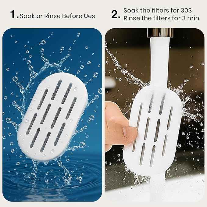 DOOOB Cat Water Fountain Filters, 24 Pack Cat Fountain Filter, Cat Fountain Replacement Filters for DOOOB Stainless Steel Cat Water Fountain, Pet Water Fountain Filters (12 Filters & 12 Sponges)