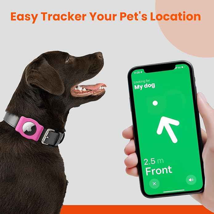 Waterproof AirTag Dog Collar Holder for Apple AirTag QR Code