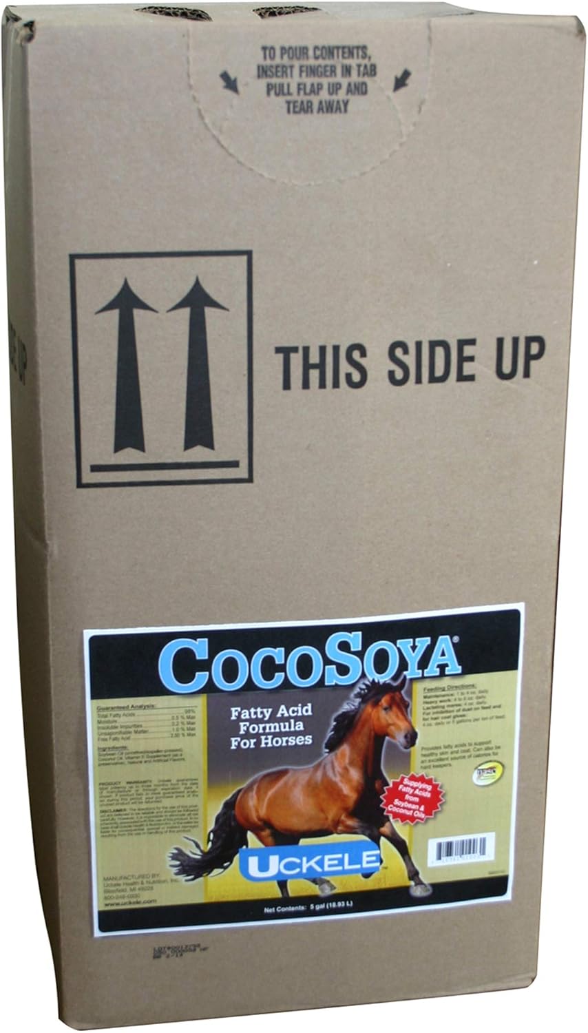 SmartEquine CocoSoya Oil | Oil for Skin and Coat | Contains Soybean and Coconut Oil for Overall Coat Shine and Horse Health | Nourishing Fatty Acids for a Lustrous Appearance | 5 Gallon