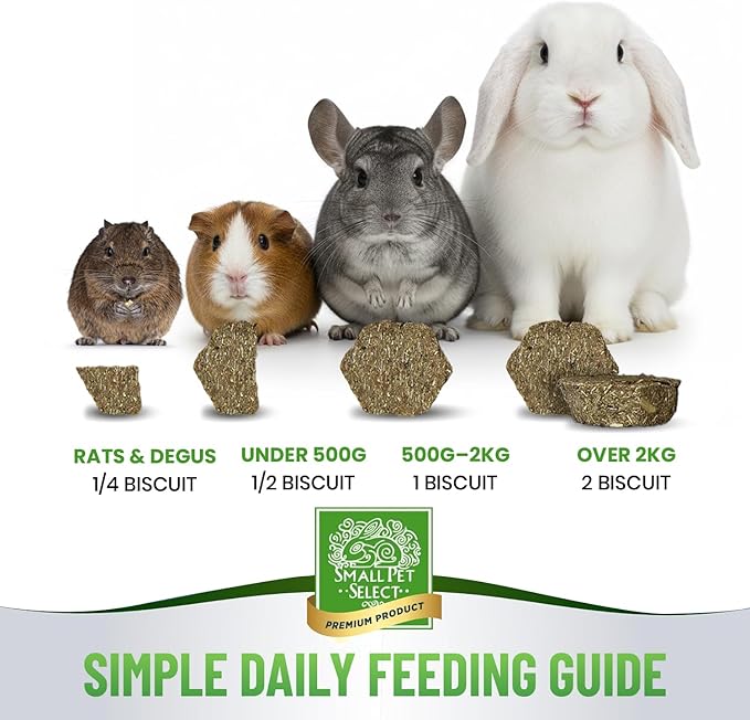 Small Pet Select - Select Care Digestion Support Supplement, Natural High Fiber Timothy Hay Based Treats for Rabbits, Guinea Pigs, Hamsters, Other Small Animals, 4.2 oz