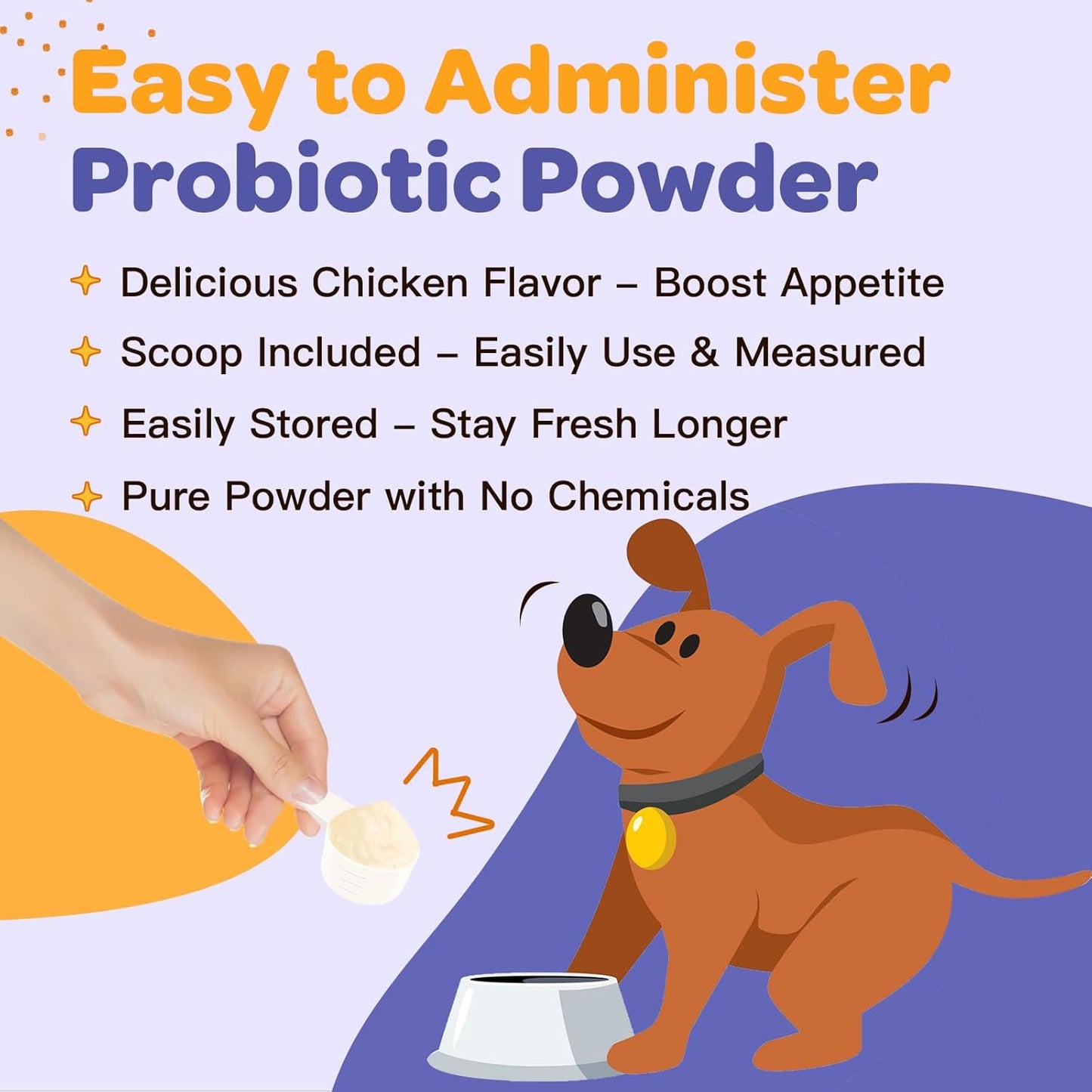 NATURE TARGET Probiotics for Dogs - Dog Probiotics, Plus Prebiotic, Digestive Enzymes, Fiber, Support Gut, Immune Health, 6 Billion CFU Dog Probiotic Powder, Relieve Diarrhea, Loose Stool, 90 Scoops