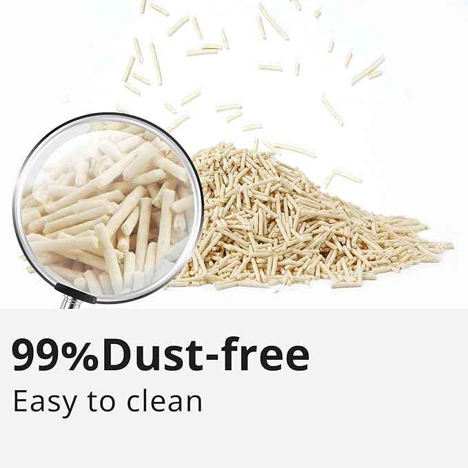Tofu Cat Litter Clumping, Flushable,Ultra Absorbent and Fast Drying,Solubility in Water,Really Dust-Free Esay Clean,Dust-Free,100% Natural Materials,Less Scattering,33.6lb (5.6lb* 6bags)