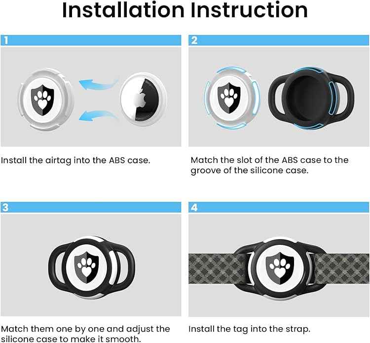 Waterproof AirTag Dog Collar Holder for Apple AirTag QR Code