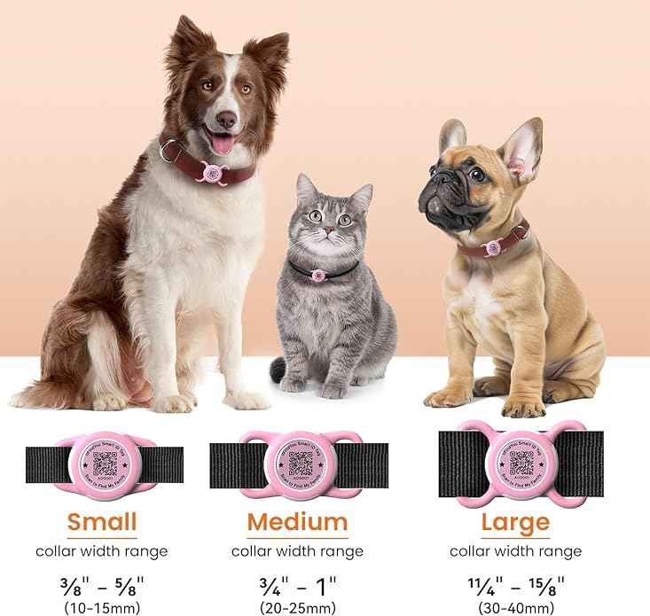 Waterproof AirTag Dog Collar Holder for Apple AirTag QR Code