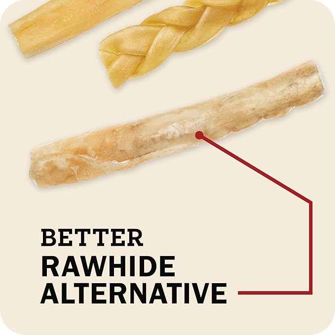 Redbarn Pet Products Natural Large Collagen Sticks for Dogs - Long Lasting Alternative to Traditional Rawhide & Bully - Supports Joint, Skin, & Coat Health - Case of 35