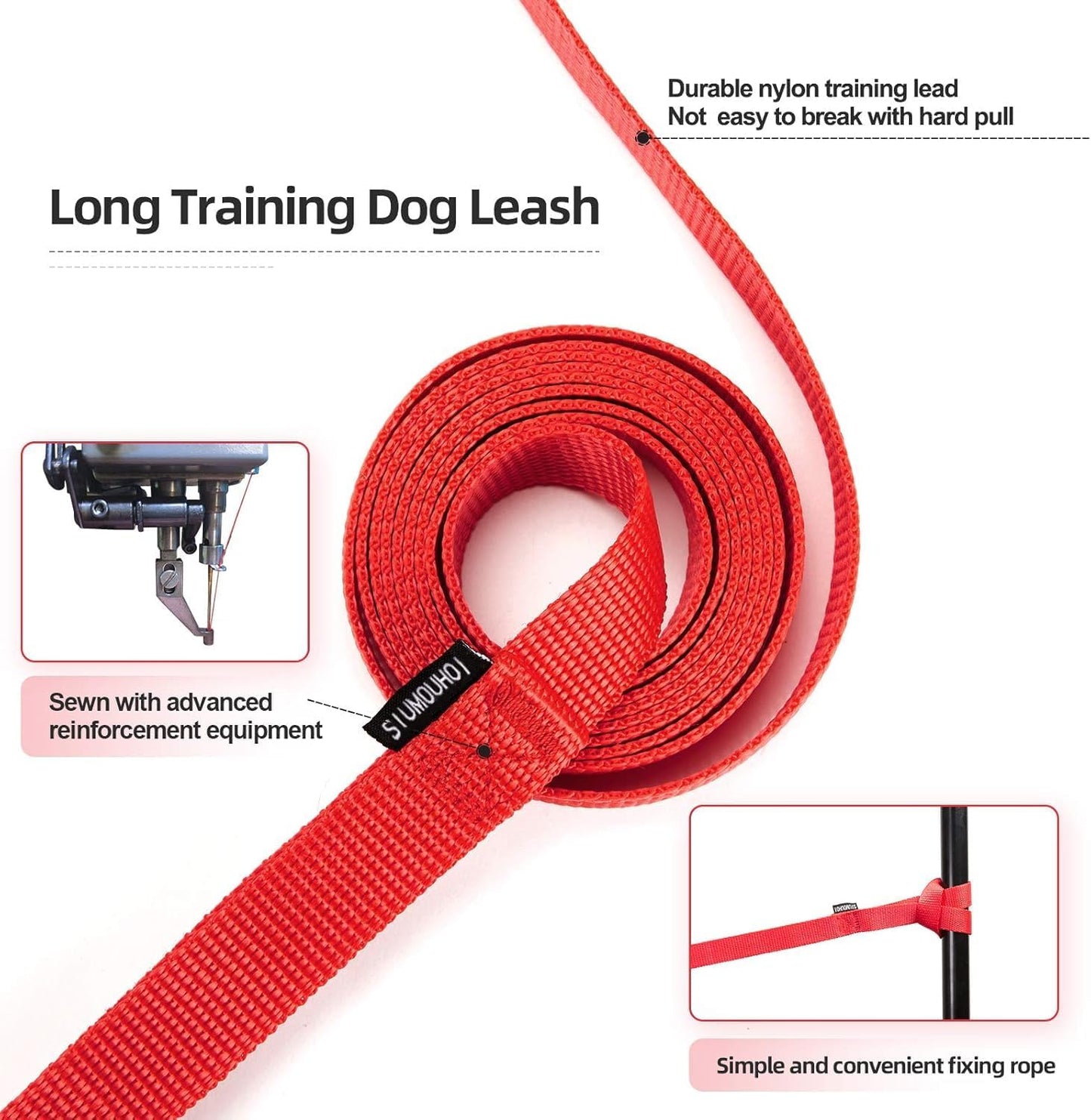 Dog/Puppy Obedience Recall Training Agility Lead - 15ft 20ft 30ft 40ft 50ft Training Leash - Great for Play, Camping, or Backyard (Military Green, 30 Feet)