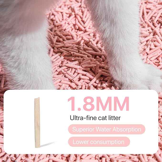 Michu Tofu Cat Litter Gen3 – 100% Natural & Biodegradable Clumping Formula, Fast-Clumping, Odor-Control, Flushable, Low-Tracking, Dust-Free – Value Box, 2 Boxes=22 lb, Peach