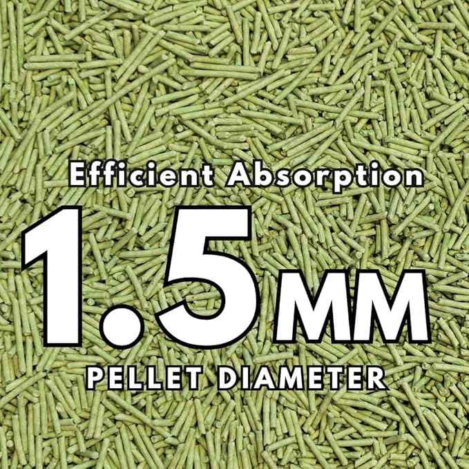 Pea Based Cat Litter, Dust Free Cat Litter, Low Tracking, and Natural Odor Control, Scented, Flushable (1 Pack, Green Tea)