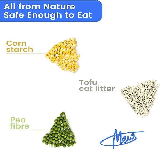 Tofu Cat Litter, Dr. PawPaw Clumping Cat Litter, Honeysuckle Scent 6 lb, Dust-Free Keep Kitty Tidy, Superior Odor Control Keep Step Fresh