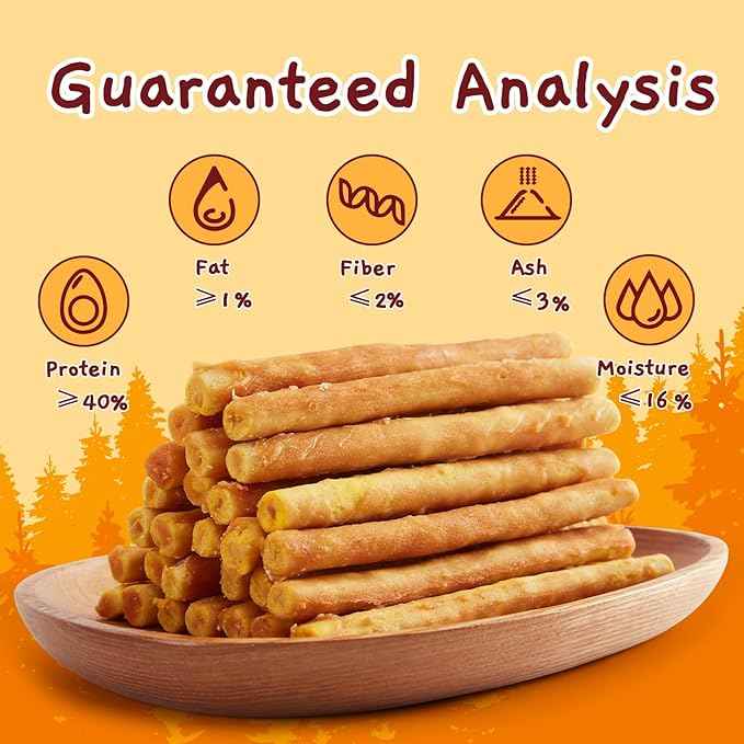 Jungle Calling Collagen Sticks for Dogs, Chicken Flavored Chews, Long Lasting Rawhide Alternative Treats for Small Medium Dog, Healthy Chew Bones, 5 Inch, About 37 Sticks Per Bag
