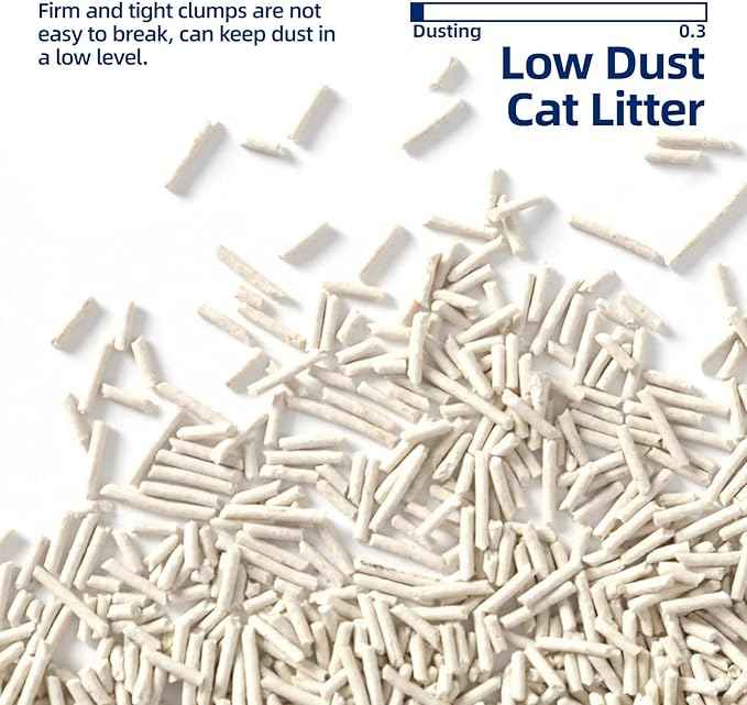 OPET Tofu Cat Litter 100% Natural Pea Fiber & Corn Starch, Ultra-Fast 3s Clumping, 99.9% Dust-Free & Low Tracking, Flushable Eco-Friendly Kitty Litter for Indoor Multi-Cat Households 17lb