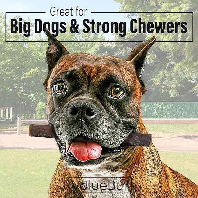 ValueBull Collagen Sticks for Dogs, 6 Inch Thick Chews, Natural Long-Lasting Dog Treats, 25 Count - Supports Joints, Skin & Coat with Chondroitin & Glucosamine