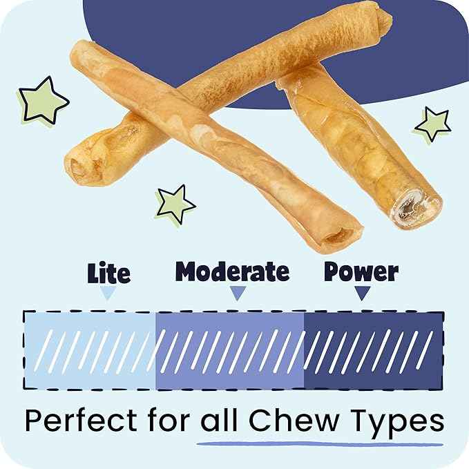 Pawstruck Natural Large Collagen Stick Springs for Dogs - Vet-Approved Long Lasting Alternative to Traditional Rawhide & Bully Sticks with Glucosamine & Chondroitin - 4 Pack - Packaging May Vary