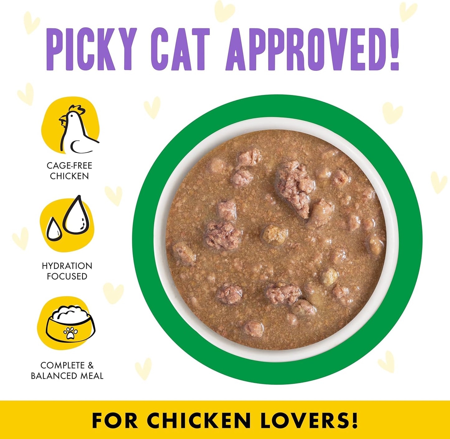 Weruva B.F.F. OMG - Best Feline Friend Oh My Gravy!, Chicken & Lamb Live N' Love with Chicken & Lamb in Gravy, 2.8oz Can (Pack of 12)