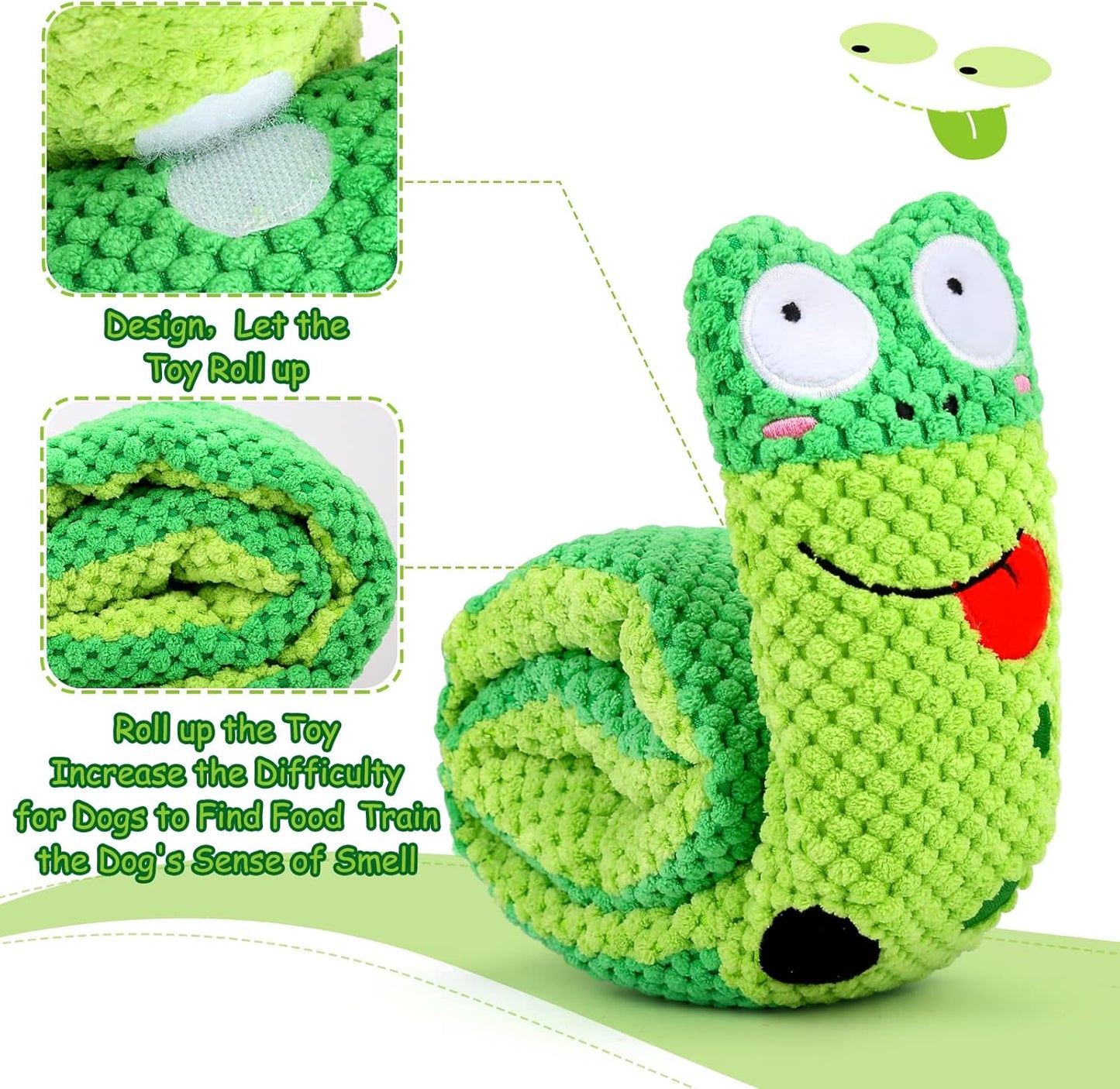 Squeak Dog Toys for Stress Release & Boredom Relief, Dog Puzzle IQ Training, Snuffle Foraging Instinct Training - Suitable for Small, Medium & Large Dogs
